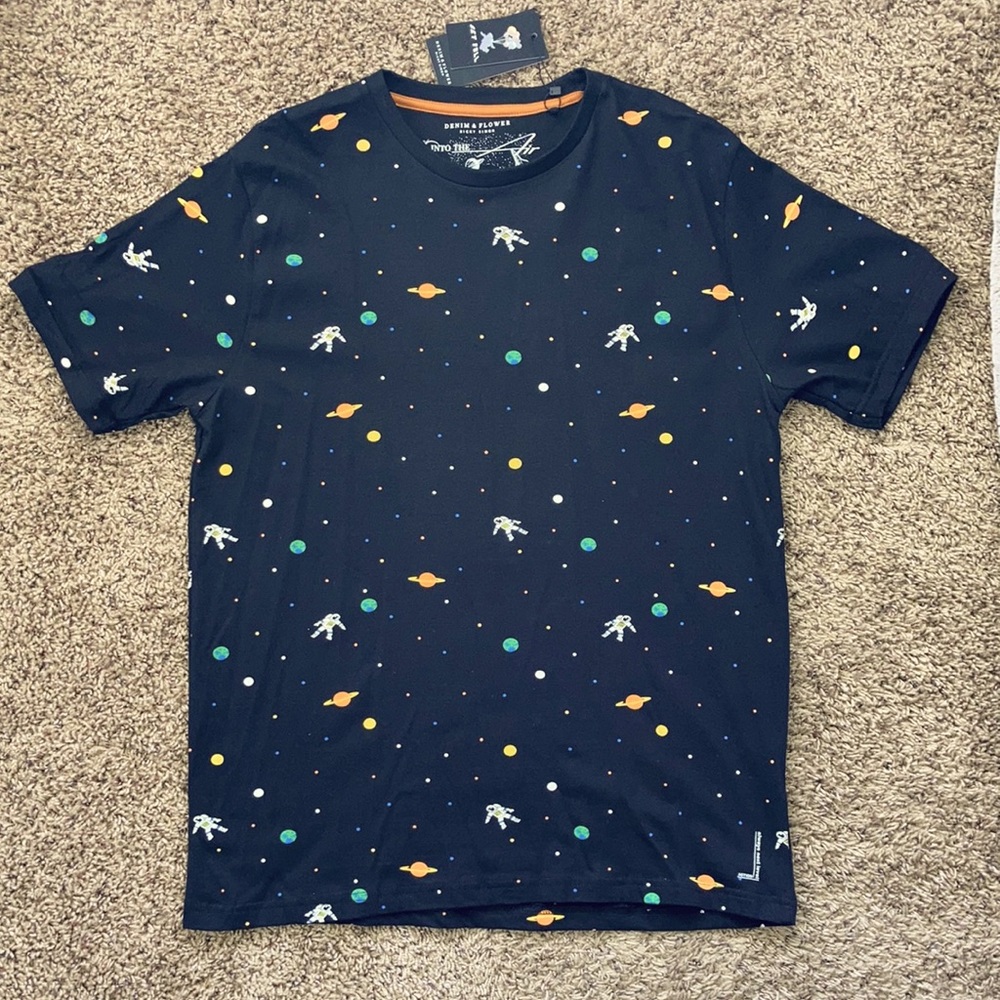 Denim & Flower "Into The Air" T-Shirt (L) by Ricky Singh